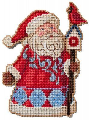 Santa & Cardinal Birdhouse by Jim Shore (2024) JS20-2411 фото