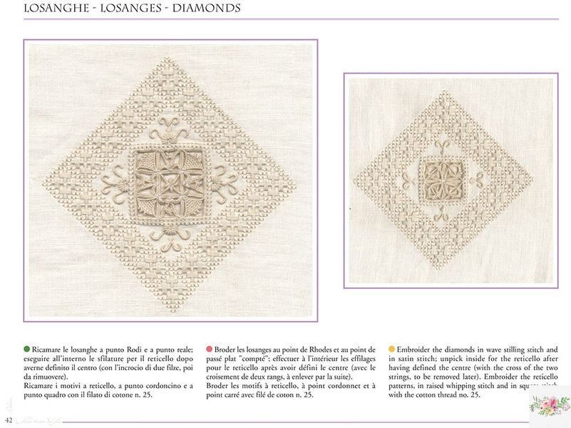 Lenzuola, samplers a punto antico / Листы, антикварные образцы стежков Vol. 7 фото