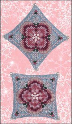 Winter Rose Petite Flower Cushion JN330 фото