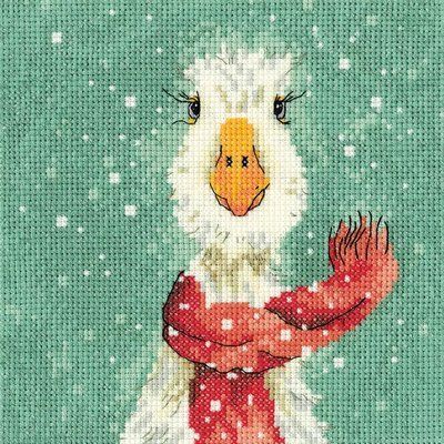 "The Christmas Scarf" cross stitch kit / Набор для вышивки крестом &laquo;Рождественский шарф&raquo; H1844 фото