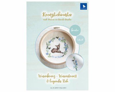 Wiesenkranz - Wiesenstrau&szlig; & liegendes Reh/ Луговой венок - луговой букет и лежащий олень 82919 фото