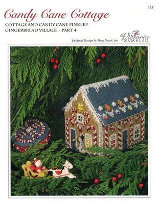 Gingerbread Candy Cane Cottage / Пряничный домик с леденцами 135 фото